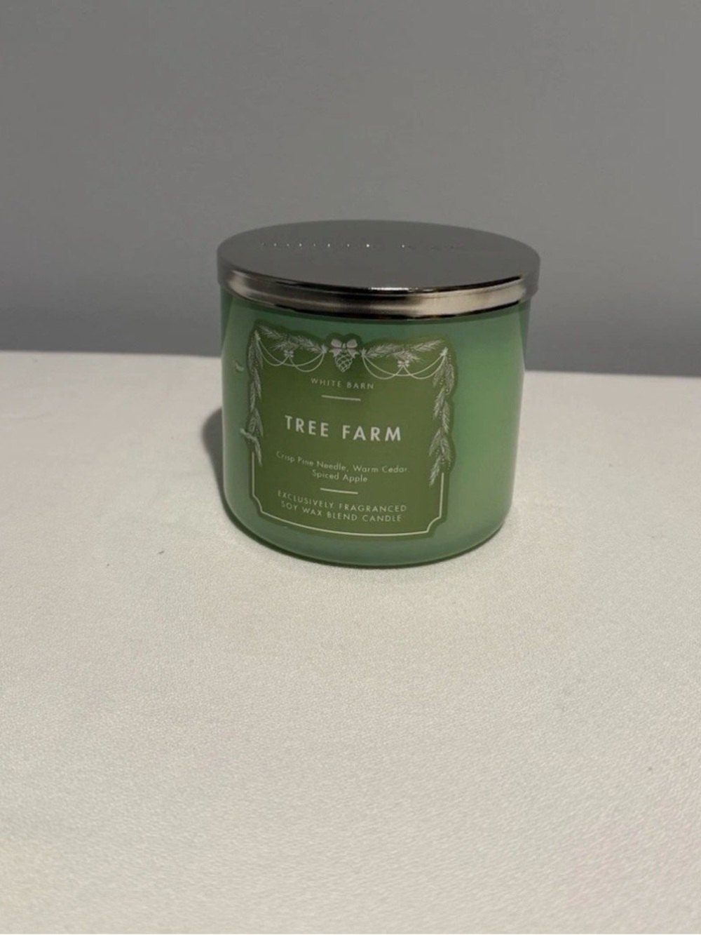 Bath & Body Works Tree Farm 3 Wick Candle New